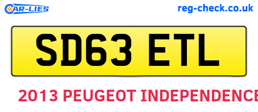 SD63ETL are the vehicle registration plates.