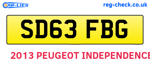 SD63FBG are the vehicle registration plates.