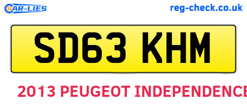 SD63KHM are the vehicle registration plates.