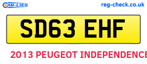 SD63EHF are the vehicle registration plates.