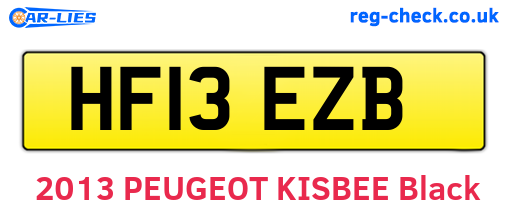 HF13EZB are the vehicle registration plates.