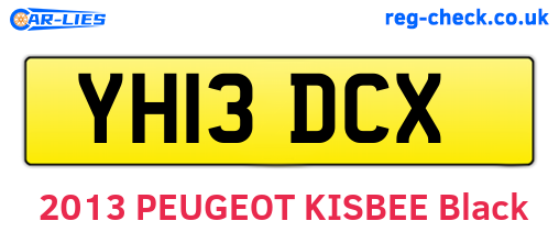 YH13DCX are the vehicle registration plates.