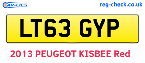 LT63GYP are the vehicle registration plates.