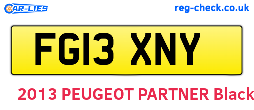 FG13XNY are the vehicle registration plates.