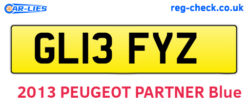 GL13FYZ are the vehicle registration plates.