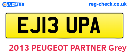 EJ13UPA are the vehicle registration plates.