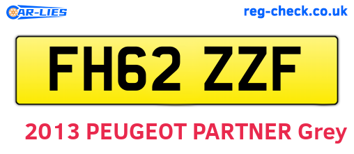 FH62ZZF are the vehicle registration plates.