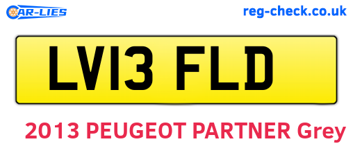 LV13FLD are the vehicle registration plates.