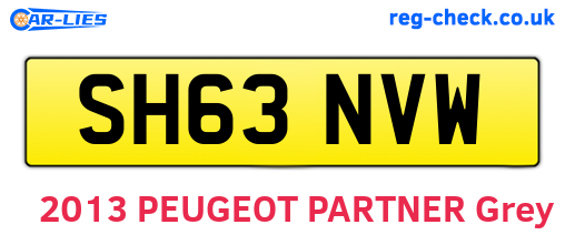 SH63NVW are the vehicle registration plates.