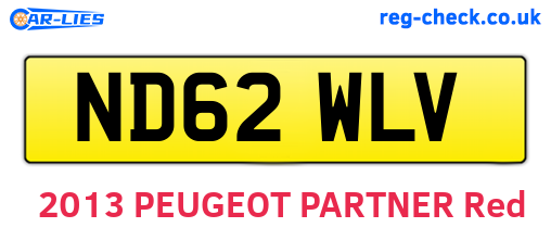 ND62WLV are the vehicle registration plates.