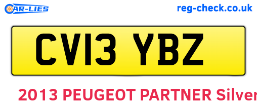 CV13YBZ are the vehicle registration plates.