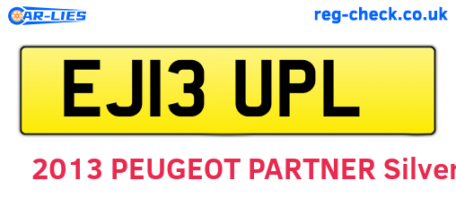 EJ13UPL are the vehicle registration plates.