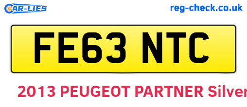 FE63NTC are the vehicle registration plates.