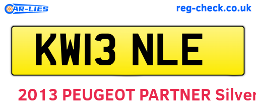 KW13NLE are the vehicle registration plates.
