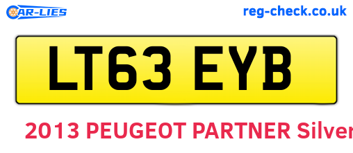 LT63EYB are the vehicle registration plates.