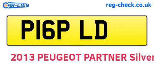 P16PLD are the vehicle registration plates.