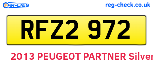 RFZ2972 are the vehicle registration plates.