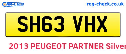 SH63VHX are the vehicle registration plates.