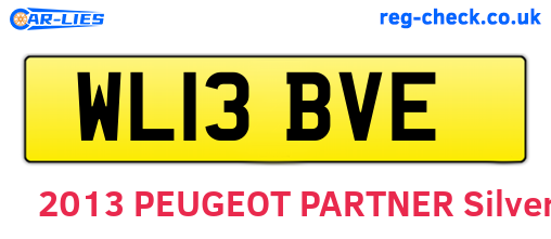 WL13BVE are the vehicle registration plates.