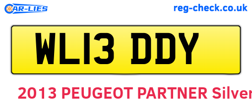 WL13DDY are the vehicle registration plates.
