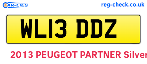 WL13DDZ are the vehicle registration plates.