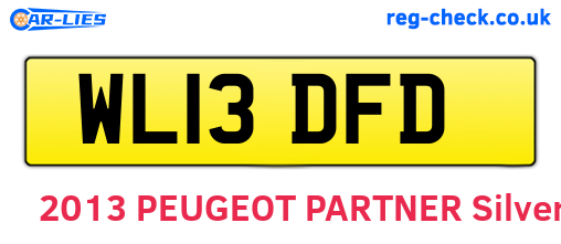 WL13DFD are the vehicle registration plates.