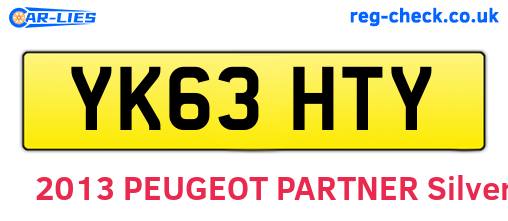 YK63HTY are the vehicle registration plates.