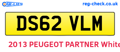 DS62VLM are the vehicle registration plates.