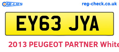 EY63JYA are the vehicle registration plates.