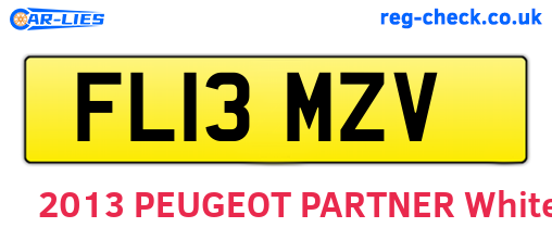 FL13MZV are the vehicle registration plates.