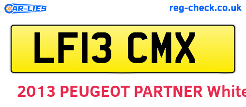 LF13CMX are the vehicle registration plates.