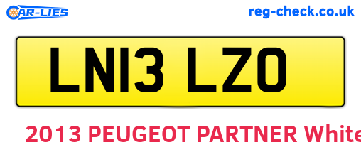 LN13LZO are the vehicle registration plates.