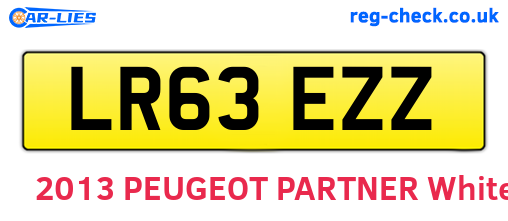 LR63EZZ are the vehicle registration plates.