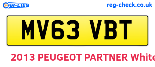 MV63VBT are the vehicle registration plates.