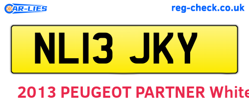 NL13JKY are the vehicle registration plates.