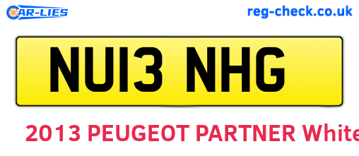 NU13NHG are the vehicle registration plates.