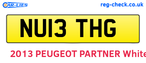 NU13THG are the vehicle registration plates.