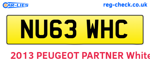 NU63WHC are the vehicle registration plates.