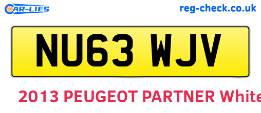 NU63WJV are the vehicle registration plates.