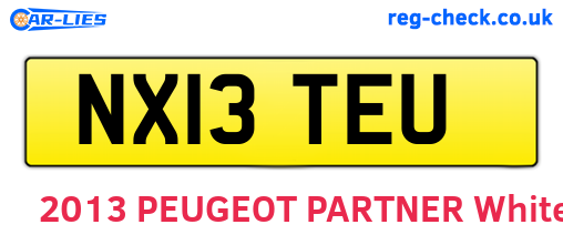 NX13TEU are the vehicle registration plates.