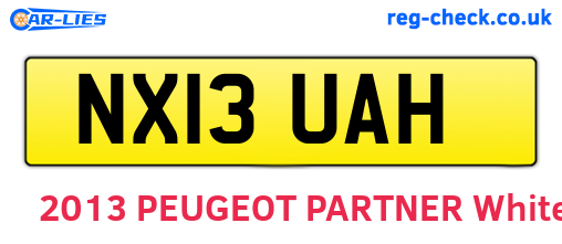 NX13UAH are the vehicle registration plates.