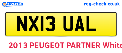 NX13UAL are the vehicle registration plates.
