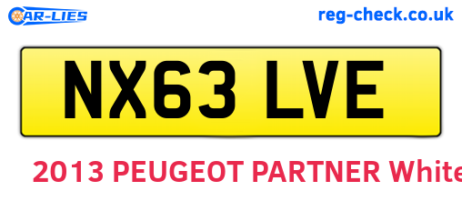 NX63LVE are the vehicle registration plates.