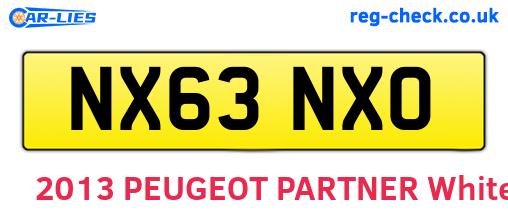 NX63NXO are the vehicle registration plates.