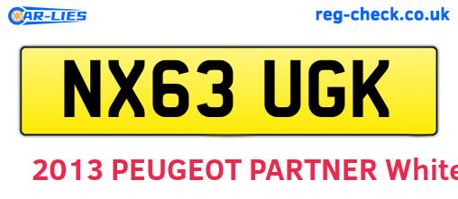 NX63UGK are the vehicle registration plates.