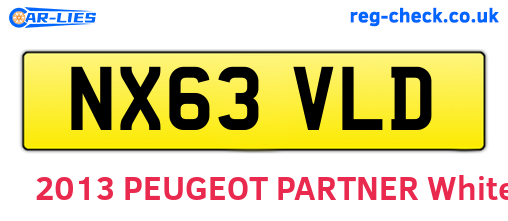 NX63VLD are the vehicle registration plates.