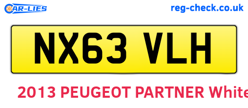 NX63VLH are the vehicle registration plates.