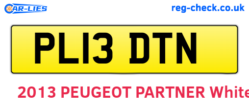 PL13DTN are the vehicle registration plates.