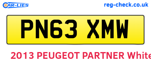 PN63XMW are the vehicle registration plates.