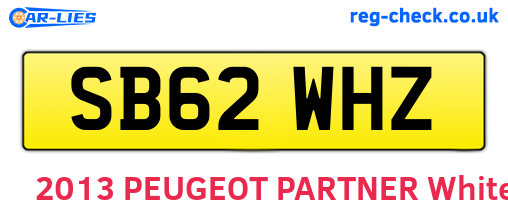 SB62WHZ are the vehicle registration plates.